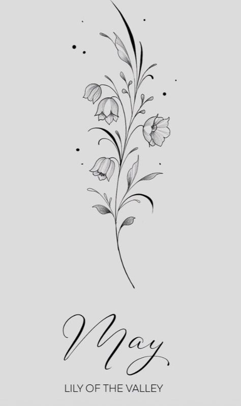 May brith flower tattoo Leilani Tattoo, Lilly Flower Tattoo, Tattoo Bicep, Tattoo Bible, Tattoo Cherry, Tattoo Beach, Blessed Tattoo, May Birth Flower, Flower Spine Tattoos