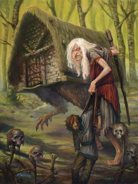 Baba Yaga by BrittMartin on DeviantArt Baba Yaga House, Baba Jaga, Slavic Folklore, Folk Stories, Supernatural Beings, Fairy Tale Characters, Baba Yaga, Arte Sketchbook, Fairytale Art