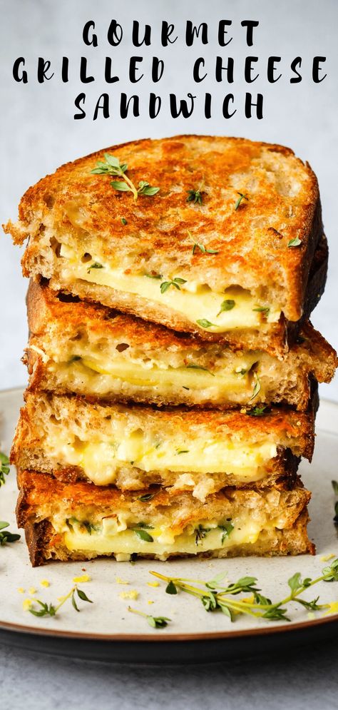 Basic Grilled Cheese, Gourmet Grilled Cheese Sandwich, Fancy Grilled Cheese, Gourmet Grilled Cheese, Grill Cheese Sandwich Recipes, Cheese Sandwich Recipes, Gourmet Sandwiches, Grilled Cheese Sandwiches, Best Grilled Cheese