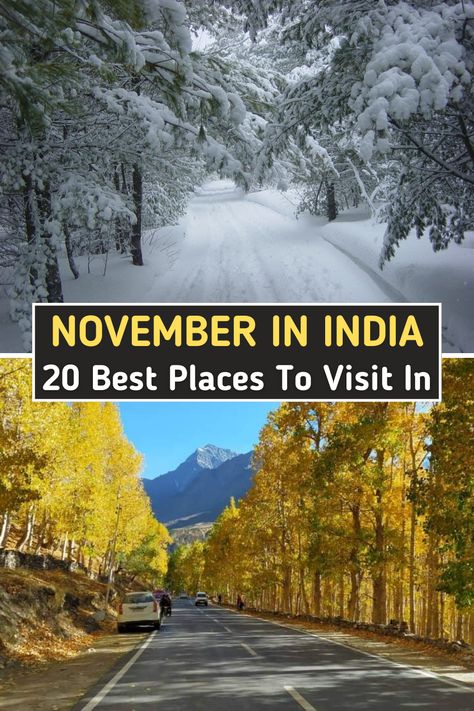 In this travel guide, we discussed the best places to visit in November in India. From Kashmir to Tamilnadu and Sikkim to Rajasthan, we tried to cover the best destination. Kashmir In November, Travel In India Places To Visit, Best Places To Visit In November, Best Places To Travel In India, Autumn In India, Places To Travel In India, December Travel, Places To Visit In India, Travel Destinations In India