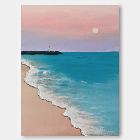 Buy affordable handmade Beach and Ocean paintings direct from emerging artists. Order the highest quality, multiple sizes, personalized contemporary abstract art paintings. Art For Walls, Walls Art, Beach Art Painting, Ocean Canvas, Scenery Paintings, Art Nouveau Art, Painting Classes, Nouveau Art, Beach Canvas