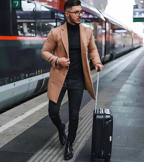 Rate this style ... Black Chelsea Boots Men Outfit, Black Boots Men Outfit, Brown Chelsea Boots Outfit, Black Chelsea Boots Outfit, Casual Boots Outfit, Fashion Boots Outfits, Brown Coat Outfit, Dress Boots Outfit, Chelsea Boots Men Outfit