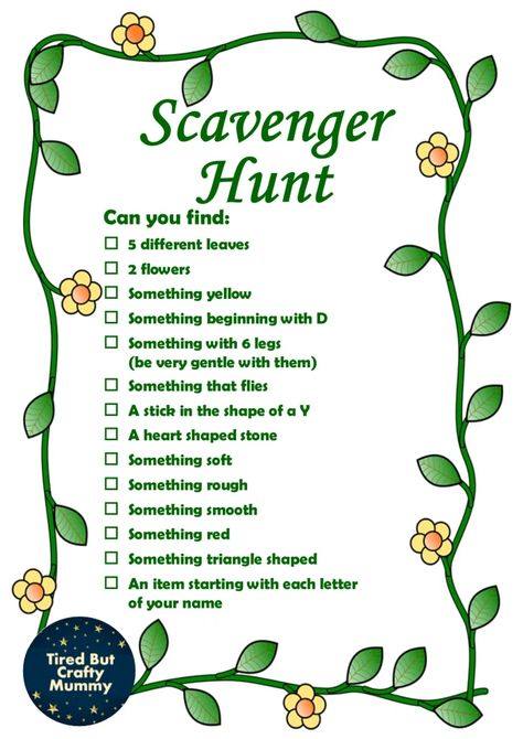 Nanny Schedule, Nature Walk Scavenger Hunt, Tree Hunt, Eco Club, Grandparents Activities, Scavenger Hunt List, Nature Scavenger Hunt, Camp Games, Easter Scavenger Hunt