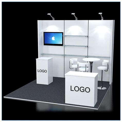 Your product display will be the center of attention with this truly turnkey 10×10 custom trade show booth rental package from LV Exhibit Rentals in Las Vegas. Specializing in turnkey custom trade show booth rentals, we would love the opportunity to earn your business. This trade show booth can be customized to fit your needs. Contact us for more information at rental@lvexhibitrentals.com. #10x10tradeshowboothideas, #tradeshowbooth, #10x10tradeshowbooth, #tradeshowexhibit Parisian Apartment Decor, Booth Exhibition, Video Podcast, Trade Show Design, Podcast Studio, Trade Show Booth, Trade Show Exhibit, Trade Show Booth Design, Meeting Space