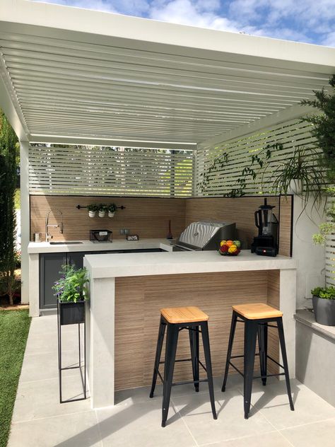 Outdoor Bbq Area, Dirty Kitchen, Outdoor Barbeque, Outdoor Kitchen Decor, Outdoor Kitchen Plans, Outdoor Bbq Kitchen, Backyard Pavilion, Backyard Renovations, Outdoor Living Design