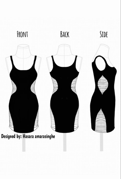 Modern Fashion Illustrations - Black Bodycon Dress Body Curves, Black Knees, Fashion Design Sketches, Black Bodycon Dress, Fashion Illustrations, Make Design, Design Sketch, Modern Fashion, Fashion Sketches