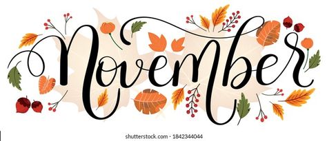 October Clipart, Welcome November, October Wallpaper, Christmas Graphic Design, Hello November, Graphic Design Cards, November Month, Hello September, Hello October