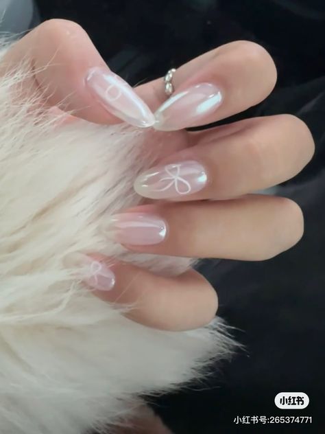 Long Asian Nails, Nails Ideas Colourful, Ive Nails Kpop, Simple Colourful Nails, Simple Aesthetic Nail Designs, Nail Designs Simple Almond, Aespa Nails Inspired, Nail Ideas Pearl, Colourful Nail Ideas