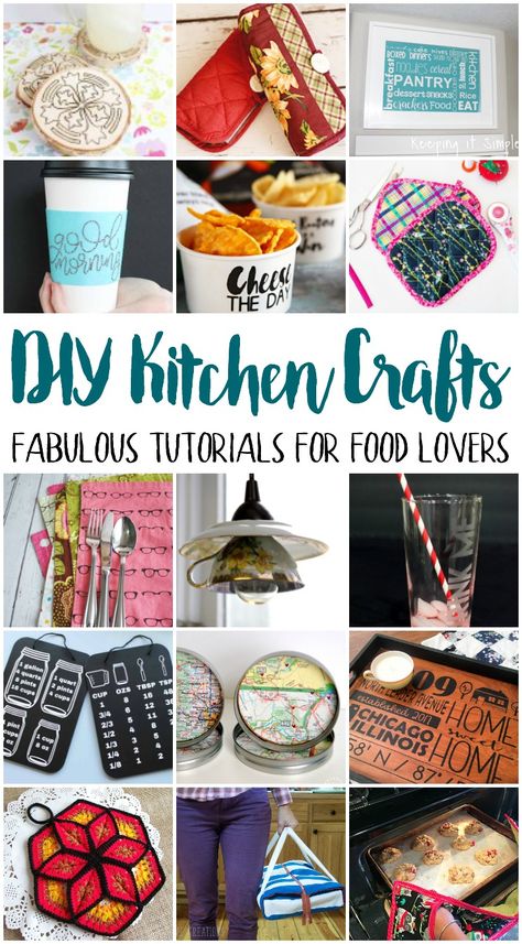 DIY Kitchen Crafts make some of the best gifts. Everyone needs something for their kitchen and a handmade craft is sure to be a big hit. Whether it’s a personalize coaster or hotbed these awesome tutorials with have you created the cutest kitchen creations! Wood Burnt Coaster | Pot Holder Emergency Kit | Kitchen Subway Art Customized Coffee Sleeve | Snack … Kitchen Decor Kmart, Kitchen Crafts Diy, Diy Kitchen Decor, Coffee Sleeve, Diy Christmas Decorations Easy, Kitchen Crafts, Subway Art, Cute Kitchen, Diy Decor Crafts