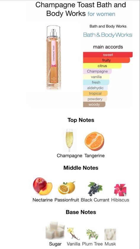 How To Smell Like Champagne, Champagne Toast Scent Combo, How To Smell Like Champagne Toast, Tangerine Perfume, Champagne Toast Bath And Body Works, Champagne Perfume, Diy Perfumes, Leo Energy, Sweet Champagne