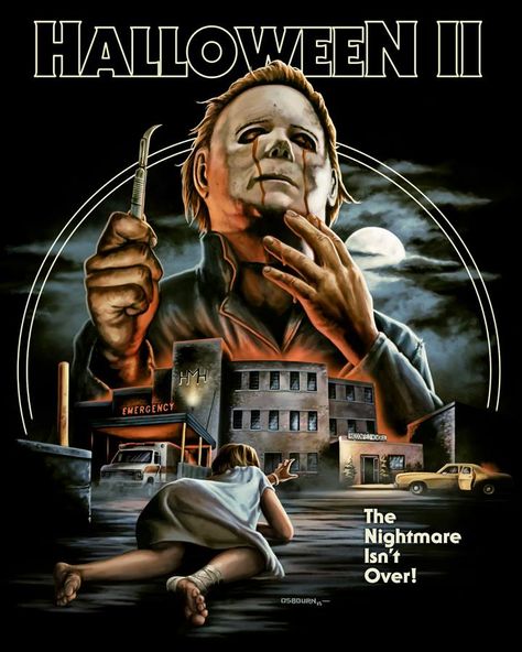 Halloween II (1981) Shadowbox Ideas, Horror Ideas, Michael Myers Art, Halloween Franchise, Horror Tattoos, Halloween Film, Halloween Horror Movies, Slasher Movies, 80s Horror