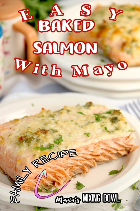 Salmon Baked With Mayonnaise, Mayo Soy Sauce Salmon, Salmon Recipes Baked Mayonnaise Creamy Dill Sauce, Salmon Recipes Baked With Mayo, Salmon And Mayo Recipes Baked, Baked Salmon Recipes Oven With Mayo, Salmon Mayo Recipes, Baked Salmon With Mayonnaise, Baked Salmon Recipes Oven Easy Healthy