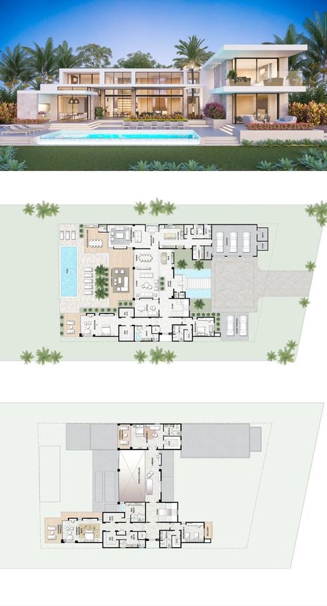 Luxury House Floor Plans, Rumah Moden, Fall Bloxburg, Home Designs Exterior, Eksterior Modern, Modern House Floor Plans, House Plans Mansion, House Bloxburg, Mansion Floor Plan