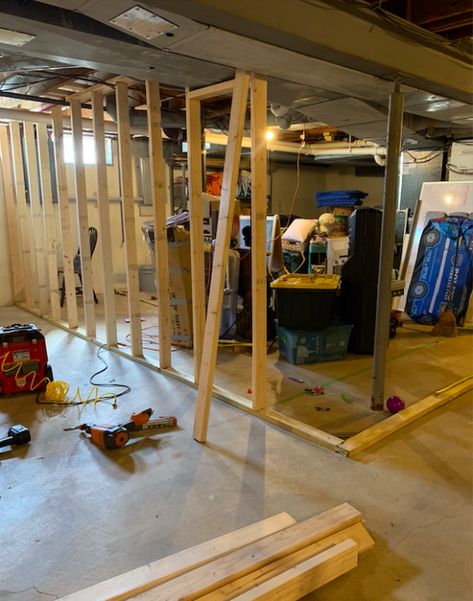 Basement Utility Room Ideas Unfinished, Unfinished Basement Makeover, Exposed Basement Ceiling, Basement Remodel Ideas, Space Building, Unfinished Basement Ideas, Basement Decoration, Small Basement Remodel, Joyful Design