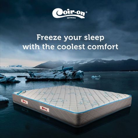 Feel the coolness of the mattress lingering in your bed when you wake up!

Shop your coolest comfort companion exclusively on www.coir-on.com Mattress Social Media Design, Bed Social Media Design, Design Iklan Produk, Bedding Ads, Mattress Poster, Mattress Ads, Bed Display, Mattress Ideas, Graphic Design Posters Layout