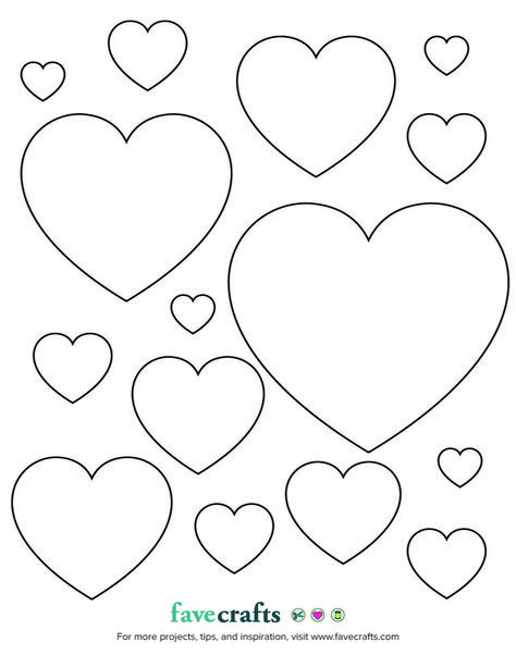 These free Printable Hearts can be used for so many different craft projects! Download and print this free PDF and use these hearts as a template. Printable Hearts, Heart Shapes Template, Hearts Printable, Printable Heart Template, Shapes Printable, Heart Ideas, Heart Coloring Pages, Heart Printable, Shape Templates