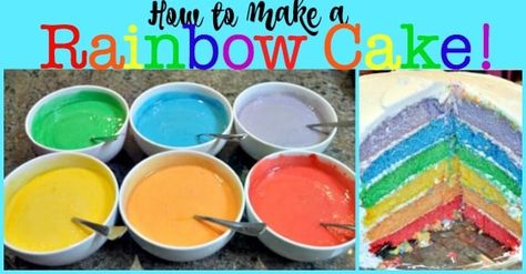 Rainbow Cake Recipe From Scratch, Easy Rainbow Cake Recipe, Rainbow Cake Recipe, Rainbow Layer Cakes, My Little Pony Cake, Make A Rainbow, Little Pony Cake, My Little Pony Birthday Party, Pony Cake