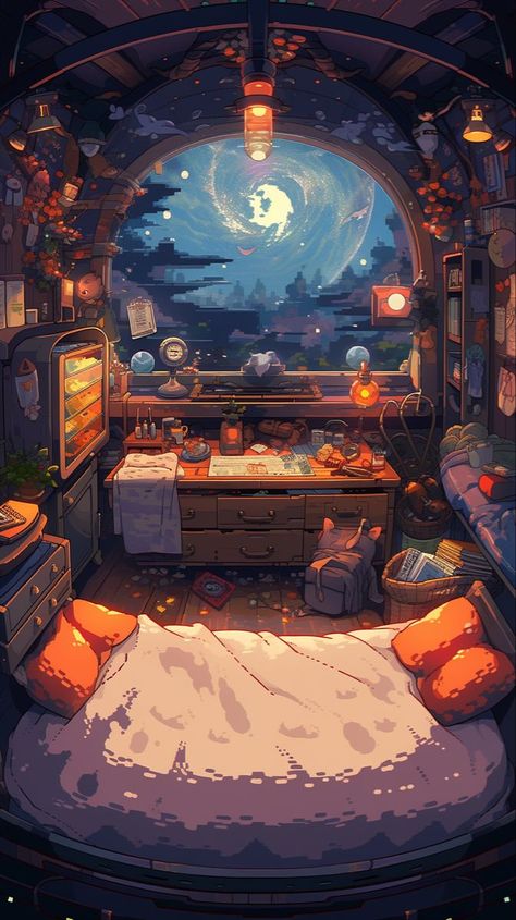 Cozy Pixel Art Wallpaper, Cool Art Wallpapers, Dreamy Artwork, Cool Wallpapers Art, Fantasy Art Landscapes, 판타지 아트, Dreamy Art, Pretty Wallpapers Backgrounds, Environment Concept Art