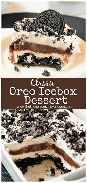 No Bake Oreo Dessert, Oreo Icebox Cake, Desserts Oreo, Chocolate Pudding Desserts, Icebox Desserts, Oreo Desserts, Oreo Pudding, Dessert Oreo, Fluff Desserts