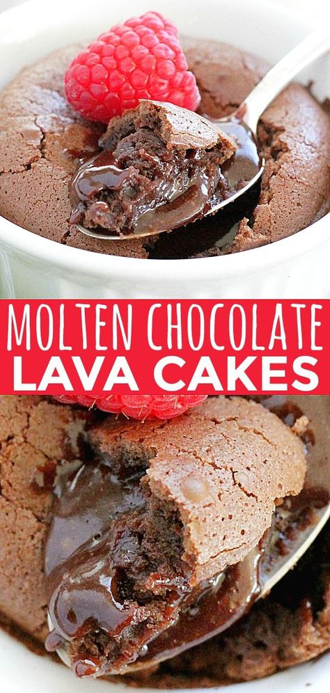 Date Night Desserts For Two, Anniversary Dessert, Chocolate Lava Cakes, Night Dessert, Molten Chocolate Lava Cake, Date Night Recipes, Molten Chocolate, Dessert For Two, Perfect Date Night