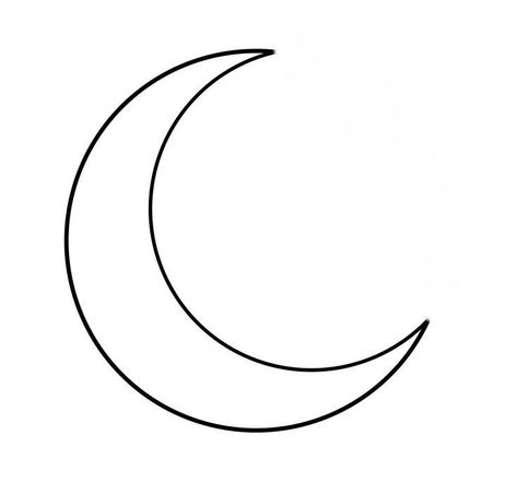 Crescent Moon Tattoo Minimal, Minimalist Moon Drawing, Moon Crescent Drawing, Outline Moon Tattoo, Moon Simple Drawing, Moon Sketch Tattoo, Simple Moon Tattoo Designs, Moon Simple Tattoo, Moon Tattoo Outline