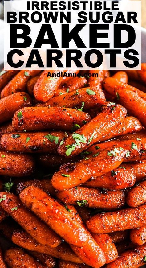 This Brown sugar roasted carrots recipe delivers a tender, roasted, buttery, melt-in-your-mouth, balance of sweet and savory carrots. This might be the most delicious yet simple side dish that incorporates a healthy vegetable. Roasted Brown Sugar Carrots, Savory Carrots, Sweet Roasted Carrots, Baked Carrots Recipe, Brown Sugar Roasted Carrots, Carrots In Oven, Brown Sugar Carrots, Carrot Recipes Side Dishes, Sugar Carrots