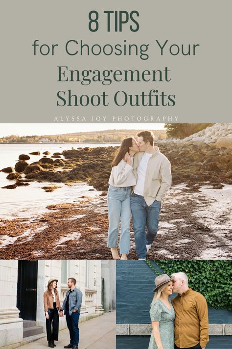 Cozy Engagement Photos Outfits, Couples Complimenting Outfits, Blue Jeans Engagement Photos, Engagement Photos Relaxed, Male Engagement Photo Outfits, Casual Outfit Engagement Pictures, Engagement Wardrobe Ideas, Christmas Engagement Photos Outfit, Semi Casual Engagement Photos