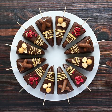 Baked Cheesecake Sticks Dipped Cheesecake On A Stick, Cheesecake Sticks, Dipped Cheesecake, Cheesecake On A Stick, Chocolate Dipped Cheesecake, Chocolate Dip, Entree Dishes, Baked Cheesecake, Cheesecake Dip