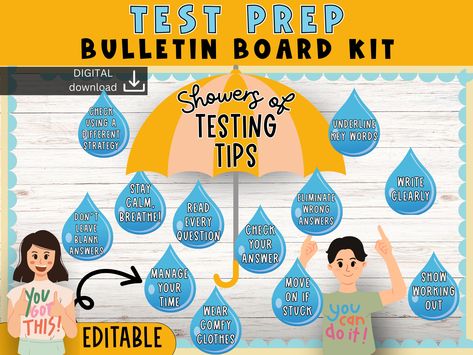 Test Prep Bulletin Board | Finals bulletin | exam success| exam decor | positive thinking bulletin board kit | motivational bulletin | Final Exam Motivation, Success Exam, Test Prep Bulletin Board, Testing Bulletin Boards, Testing Motivation, Exam Success, Exam Motivation, Back To School Bulletin Boards, School Bulletin Boards