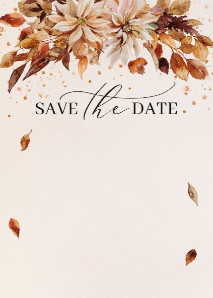 Fall Themed Wedding Invitations, Brown Wedding Themes, Flowers Marigold, Boho Save The Date, Wedding Invitation Posters, Wedding Card Frames, Autumn Invitations, Digital Invitations Wedding, Personalized Wedding Decor