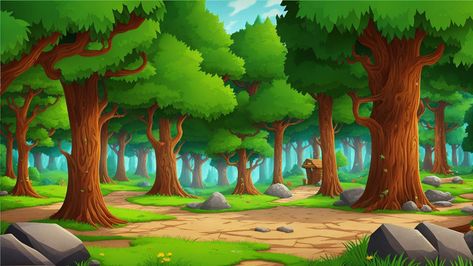 A Cartoon Forest Scene With Rocks And Trees Background#pikbest##Backgrounds Cartoon Background Tree, Forest Cartoon Background Animation, Cartoon Background Forest, Cartoon Jungle Background, Forest Cartoon Background, Cartoon Background Hd, Cartoon Forest Background, Cartoons Background, No Copyright Pictures