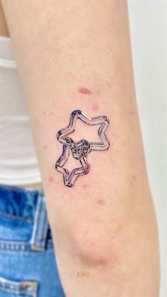 Color Tattoo No Outline, Blue And Pink Tattoo, Cute Little Tattoos, 3d Tattoos, 3d Tattoo, Minimalist Tattoos, Abstract Tattoo, Dessin Adorable, Dope Tattoos