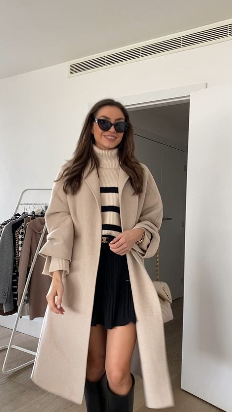 Winter Coat Outfits, Sigil Tattoo, Europe Outfits, Winter Fashion Outfits Casual, Chique Outfits, Outfit Chic, Beige Outfit, Beige Coat, Cold Outfits