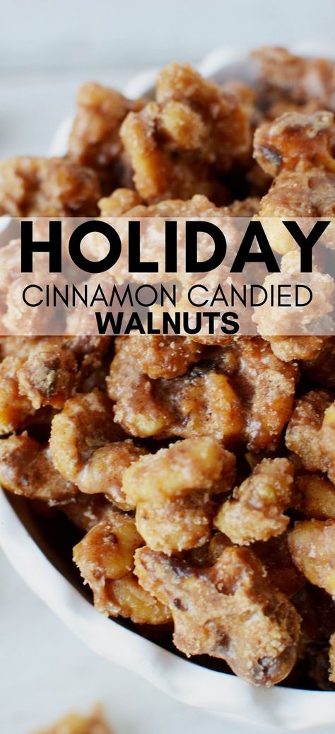 Sugar Walnuts Recipe, Candied Walnut Recipe, Cinnamon Candy, Walnut Recipes, Nut Snacks, Candy Recipes Homemade, Christmas Candy Recipes, Cinnamon Recipes, Nut Recipes