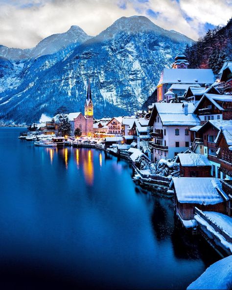 Hallstatt, Austria Austria Hallstatt, Europe In Winter, Places To Visit In Europe, Hallstatt Austria, Europe Holidays, Visit Austria, Austria Travel, Europe Winter, Visit Europe