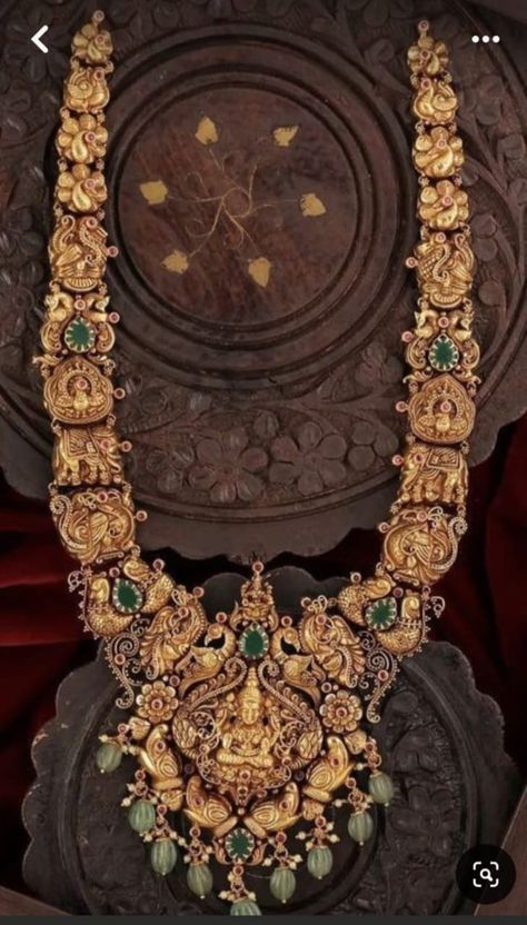 New Long Haram Gold Jewellery Designs, Haram Antique Gold, Long Chain And Necklace Set Gold, Jewelry Design Long Haram, Gold Long Necklace Set Bridal, Temple Collection Jewellery, Antique Gold Long Haram Designs, Nakshi Jewellery Long Haram, Antique Haaram Designs Gold