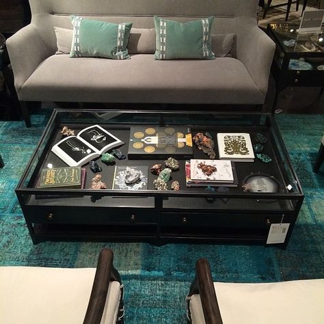 Our Shadow Box Coffee Table ($899) allows you to show off your found objects and most inspirational books! #highfashionhome #interiordesign #homedecor #decorate #instagood http://www.highfashionhome.com/shadow-box-coffee-table.html Coffee Table Display Case, Witchy Living Room, Shadow Box Table, Shadow Box Coffee Table, Box Coffee Table, Collection Displays, Glass Tables, Coffee Table Plans, Basement Finishing