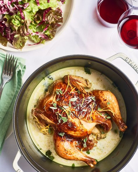 Jamie Oliver’s Chicken in Milk Is Probably the Best Chicken Recipe of All Time | Kitchn Chicken Dinner Party Recipes, Chicken In Milk, Jamie Oliver Chicken, Vegetarian Quesadillas, Jamie Oliver Recipes, Famous Recipe, Dinner Party Recipes, Best Chicken Recipes, Party Recipes