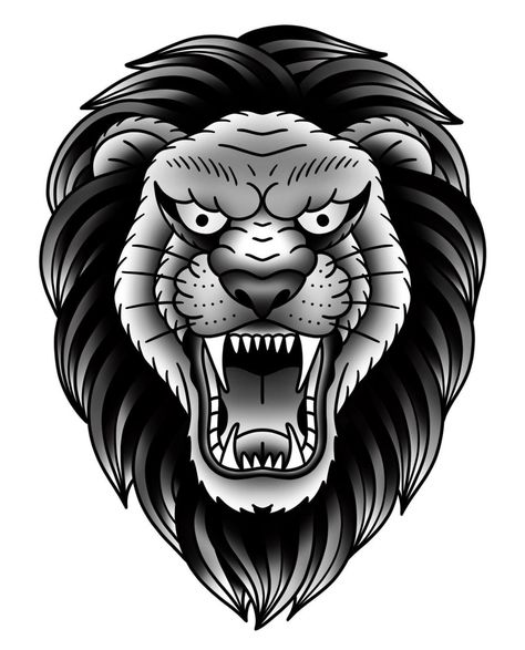 Traditional Lion Tattoo, Aztec Tattoo Designs, Lion Head Tattoos, Tiger Tattoo Design, Head Tattoo, Aztec Tattoo, Tiger Tattoo, Lion Tattoo, American Traditional