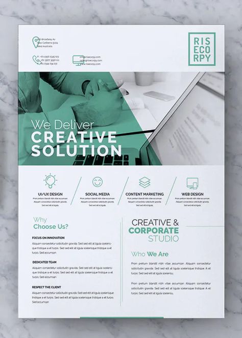 Corporate Graphic Design Layout, Corporate Brochure Design Creative, Corporate Ad Design, One Page Flyer Design, One Pager Design Layout Inspiration, Informative Flyer Design, Corporate Graphic Design Inspiration, Corporate Layout Design, One Pager Design Creative