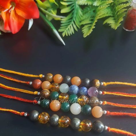 Semi Precious Stones Rakhi for your beloved Brothers. Long Lasting Colour and Shine of beads, as these are authentic and original beads certified by the labs. Semi precious Stones Bracelets are also available. Follow@jewellery_by_pearlsandcharms DM 98182 33346 #semipreciousstones#semipreciousstonesrakhi #rakhishoppingonline#rakhidelhincr#rakhisets #bhairakhi2024#rakhi2024#rakshabandhan2024 Rakhi Designs Handmade 2024, Crystal Rakhi, Soan Designs For Rakhi, Rakhi Soan Designs Handmade, Buy Rakhi Online, Semi Precious Stone Bracelet, Semi Precious Stones, New Delhi, Silver Jewellery