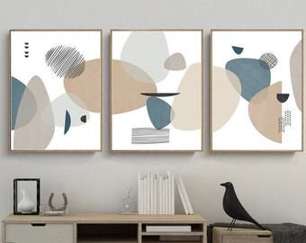 Downloadable Prints Abstract Art Printable Wall by VividPictures Circle Abstract Art, Midcentury Print, Circle Abstract, Afrique Art, Grey Wall Art, Geometric Poster, Oversized Art, Scandinavian Print, Poster Abstract