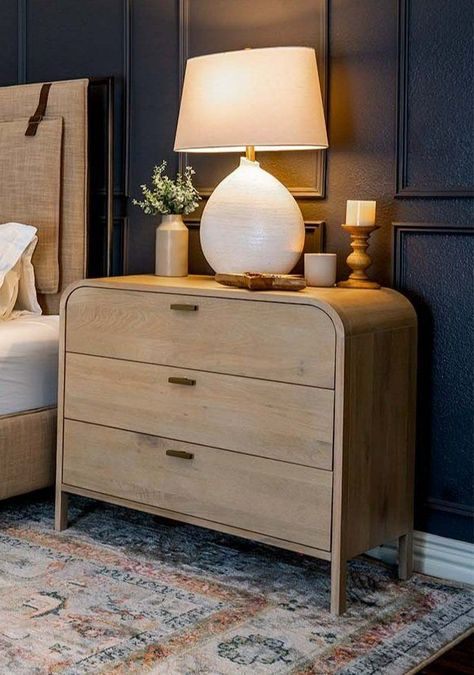 Bedroom Nightstand Decor, Large Nightstands, Large Bedside Tables, Bedroom Nightstand, Nightstand Decor, Side Tables Bedroom, Dresser Sets, Bedroom Dressers, Professional Organizer