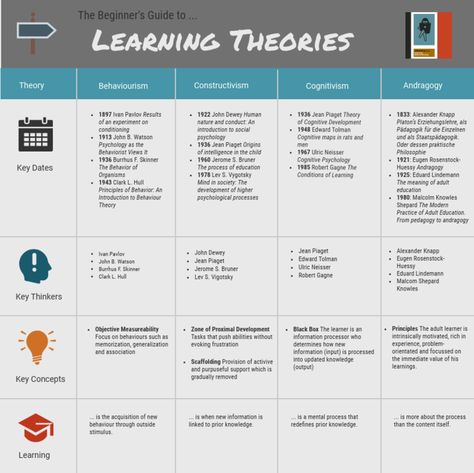 Learning Theories Education, Cognitive Learning Theory, Learning Theories In Education, Developmental Theories, Constructivist Learning Theory, Precision Teaching, Piaget Theory, Adult Learning Theory, Artificial Brain