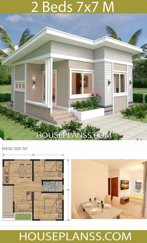 diy house diy house House Design Plans, Little House Plans, Two Bedroom House, 2 Bedroom House Plans, Simple House Design, Casas The Sims 4, Sims House Plans, Small House Design Plans, Tiny House Cabin