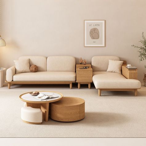 L Sectional, Sensor Lights, Sofa L, 4 Seater Sofa, Modern Sectional, Remote Controls, Ash Wood, L Shape, Sofa Bed