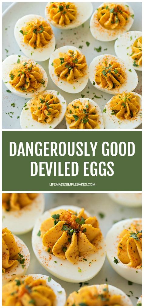 Devilled Eggs Recipe Best, Life Made Simple, Best Deviled Eggs, Thanksgiving Cooking, Deviled Eggs Recipe, Deviled Eggs, Egg Recipes, Appetizer Snacks, Thanksgiving Recipes