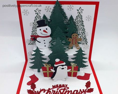 EASY Pop-Up Christmas Card! (Folds Flat) Pop Up Christmas Cards Diy, Christmas Cards Diy, Handmade Paper Cards, Pop Up Christmas Cards, Daily Crafts, Christmas Pops, Christmas Craft Projects, Cardmaking And Papercraft, Christmas Card Crafts