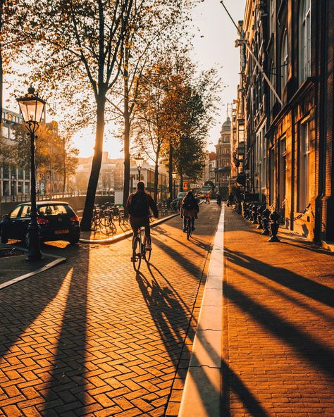 City Landscape Photography, Amsterdam Photography, Morning Ride, Cycling City, Visit Amsterdam, Cityscape Photography, Sunset City, City Landscape, City Photography