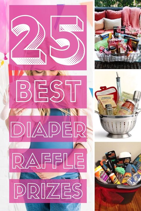 Prize Board Ideas, Baby Shower Diaper Raffle Gift Basket Ideas, Baby Shower Gift For Games, Baby Shower Games Gifts For Guests, Baby Shower Gift Baskets For Guests, Baby Shower Games Prizes Ideas, Baby Shower Parting Gifts, Gender Reveal Prize Ideas, Gift Basket Ideas For Prizes